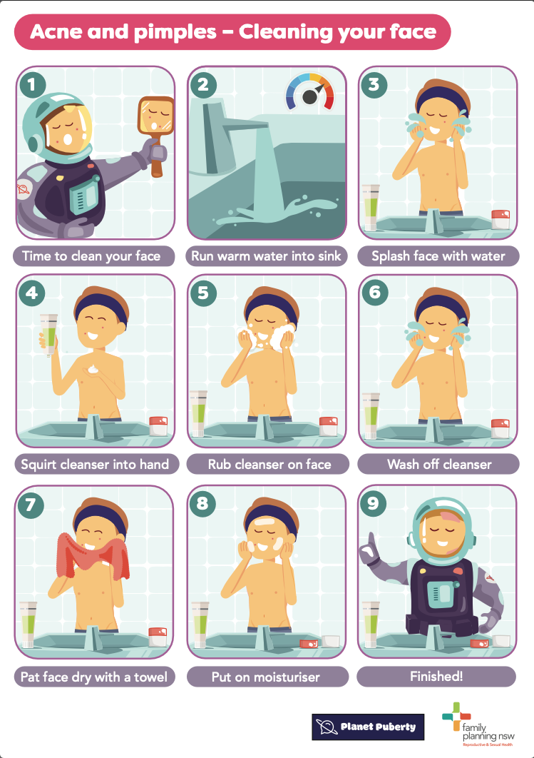 Pimples and acne Puberty